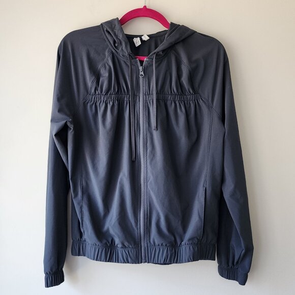 Z By Zella Hooded Zip Up Jacket | Small | Lightweight Activewear Slate Grey - Picture 1 of 7
